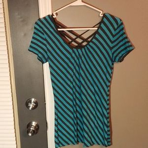 [maurices] Strappy-Back, Striped Blouse